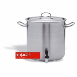 OLLA CON GRIFO Y TAPA  INOX-PRO