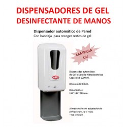 DISPENSADOR AUTOMATICO HIDROALCOHOL DE PARED VAIL