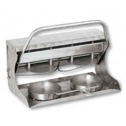 HAMBURGUESERA 2 SENOS REDONDOS 13 cm ACERO INOX