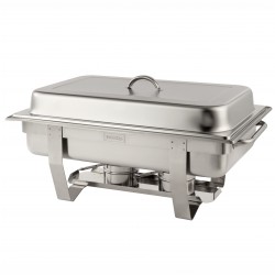 CHAFING DISH ECONOMICO CON TAPA 650X350X320 MM INOX