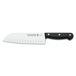 CUCHILLO SANTOKU ALVEOLADO UNIBLOCK 18 CM 3C