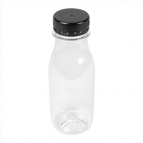 BOTELLA PLASTICA REDONDA TRANSPARENTE 250ml (210ud)