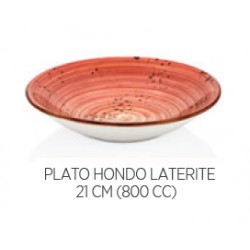 PLATO HONDO LATERITE 21 CM BY BONE 800 CC