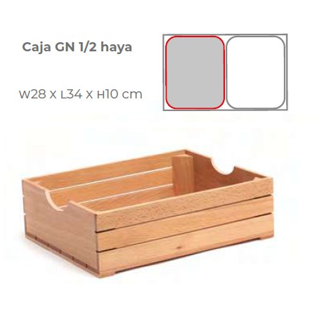 CAJA HAYA GN 1/2 280x340x100 mm