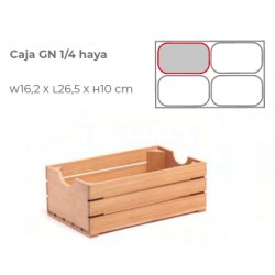 CAJA MADERA HAYA GN 1/4 180x280x100 mm