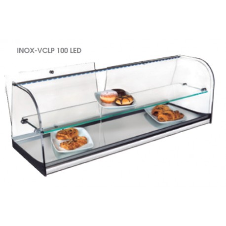 VITRINA NEUTRA INOX VCLP-100 990x360x340 mm PUERTA ABATIBLE