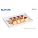 BANDEJA RECTANGULAR BLANCHE 25X18X3,5CM MELAMINA BLANCA