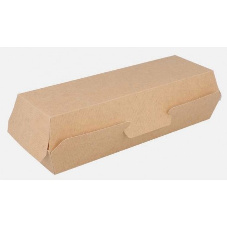 ENVASE PERRITO CALIENTE KRAFT 232x90x63 mm (50 ud)