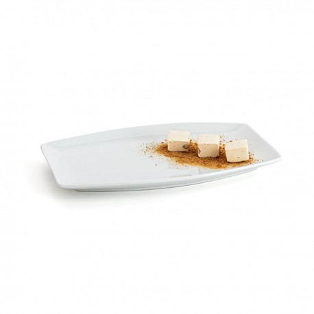 FUENTE PORCELANA BLANCA SERIE GASTRO 25,2X16X2 CM