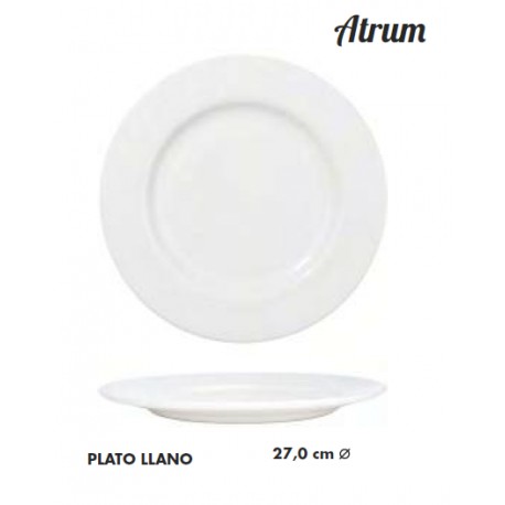 PLATO LLANO ATRUM Ø 27 CM PORCELANA