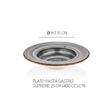 PLATO PASTA SUPREME 25 CM BY BONE ( 400 cc)