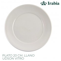 PLATO POSTRE VITRIFICADO PORCELANA UDSON 20 CM