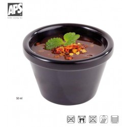 CUENCO RAMEKIN LISO NEGRO MELAMINA Ø 60 x 40 mm. 50 ml