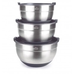 SET DE 3 BOLES INOX ANTIDESLIZANTES  20-22-24 CM