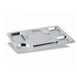 BANDEJA 6 COMPARTIMENTOS INOX  AUTOSERVICIO 460X285X20 MM