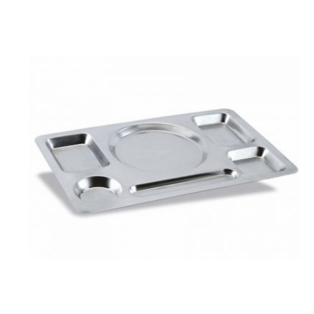 BANDEJA 6 COMPARTIMENTOS INOX  AUTOSERVICIO 460X285X20 MM