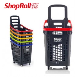 CESTA COMPRA 4 RUEDAS SHOP & ROLL BICOLOR 65 L