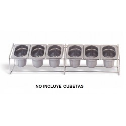 PRESENTADOR CUBETAS GN ACERO INOXIDABLE 18/10