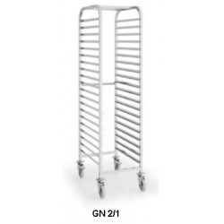 CARRO ALTO BANDEJERO INOX GN 2/1-20 GUIAS  DESMONTADO