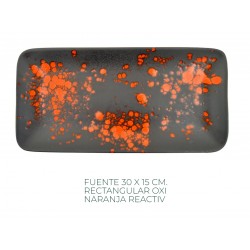 FUENTE RECTANGULAR 30X15 CM OXI NARANJA REACTIV