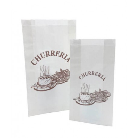 BOLSA DE PAPEL CHURROS ANTIGRASA BLANCA (1000 UD)