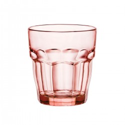 VASO BAJO VIDRIO ROCK BAR ROSA 27 cl (6 ud) BORMIOLI ROCCO