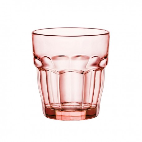 VASO BAJO VIDRIO ROCK BAR ROSA 27 cl (6 ud) BORMIOLI ROCCO
