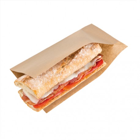 BOLSA ABIERTA HOT DOGS - KRAFT NATURAL 25x13/10 cm