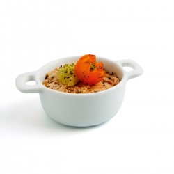 TAPA ATUN 10X7X4 CM PORCELANA BLANCA GASTRO FUN