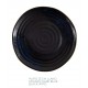 PLATO LLANO 23 CM ORGANIC DARK BLUE BLACK VITRO