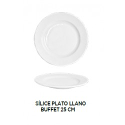 PLATO LLANO BUFFET 25 CM SILICE
