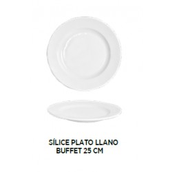 PLATO LLANO BUFFET 25 CM SILICE