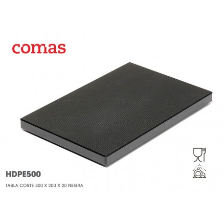 TABLA CORTE 300x200x20 mm NEGRO HDPD500