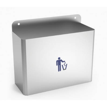 PAPELERA MURAL O DE SOBREMESA INOX 11 LITROS 330x130x275mm