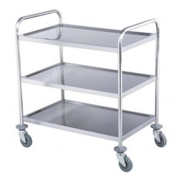 CARRO SERVICIO 3 BANDEJAS INOX 18/10 880X580X960 MM D