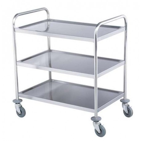 CARRO SERVICIO 3 BANDEJAS INOX 18/10 880X580X960 MM D