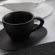 TAZA CAFE PORCELANA  8 CL FOSIL BIDASOA NEGRA