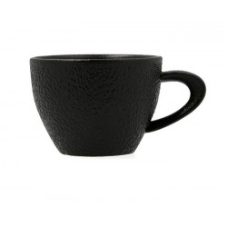 TAZA CAFE PORCELANA  22 CL FOSIL BIDASOA NEGRA