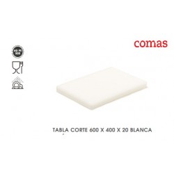 TABLA CORTE 600x400x20 mm BLANCA HDPD500