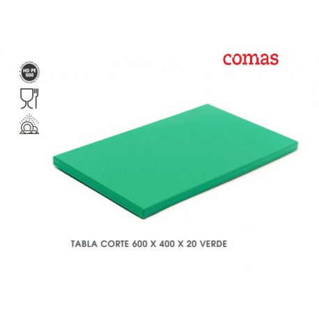 TABLA CORTE 600x400x20 mm VERDE HDPD500