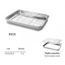 BANDEJA CON REJILLA ESSENTIAL 40,5X30,5X2,5 CM