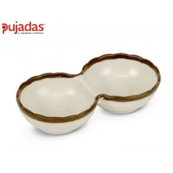 BANDEJA 2 COMPARTIMENTOS 15X8X3,2 CM HALLO