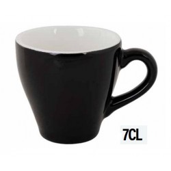 TAZA BARISTA NEGRA PORCELANA 7 CL Ø 8x 6,5 cm