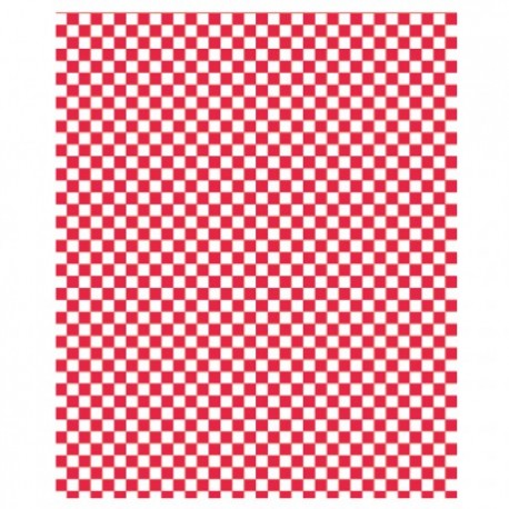 PAPEL ANTIGRASO 31x38cm - CUADROS ROJOS (1000ud)