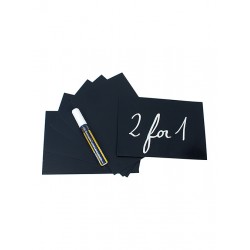 PACK 10 PIZARRAS NEGRAS A5 + 1 ROTULADOR TIZA BLANCO