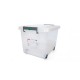 CUBETA CON TAPA Y RUEDAS 60L BLANCO