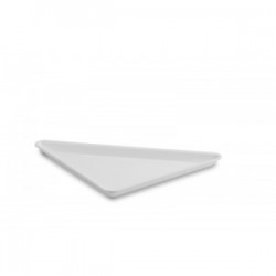 BANDEJA PLEXIGLAS TRIANGULAR BLANCO BRILLO 270x270x370x20 mm