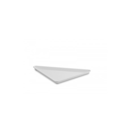 BANDEJA PLEXIGLAS TRIANGULAR BLANCO BRILLO 270x270x370x20 mm