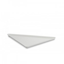 BANDEJA PLEXIGLAS TRIANGULAR BLANCO BRILLO 400x400x565x20mm