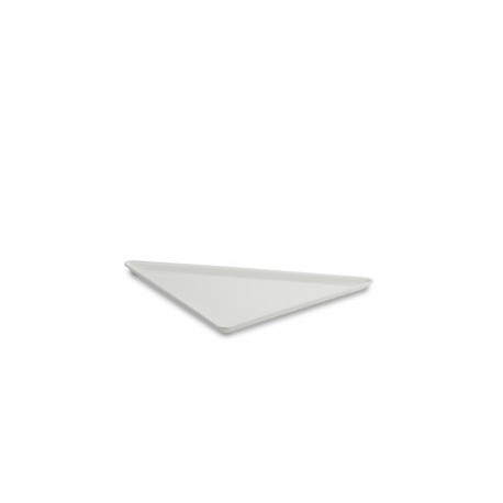 BANDEJA PLEXIGLAS TRIANGULAR BLANCO BRILLO 400x400x565x20mm